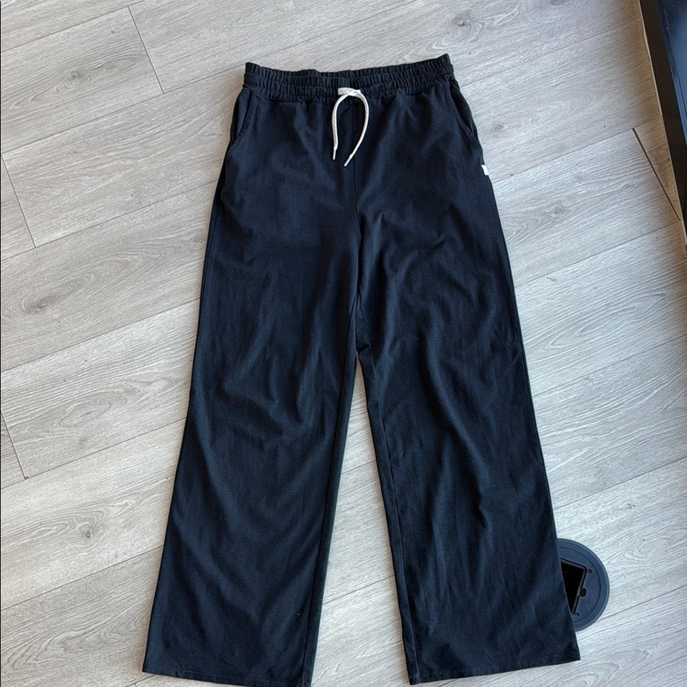 Vuori Black Wide-Leg Pants